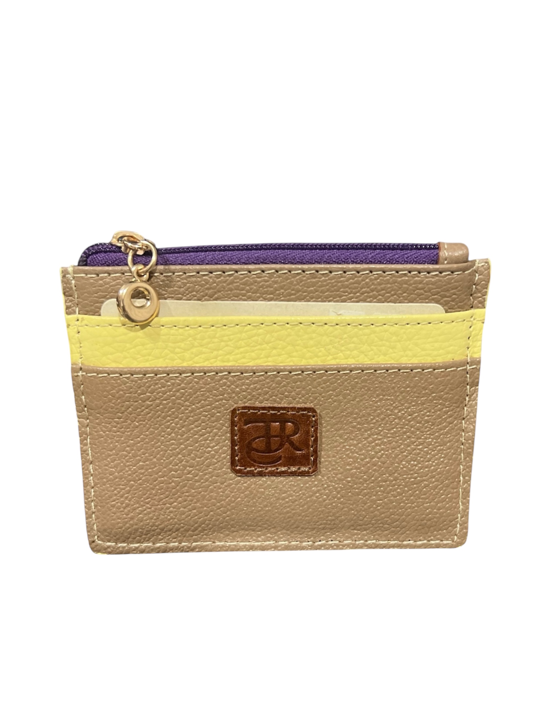 Portatarjeteros (11cm x 8cm)(Mocca- Yellow)